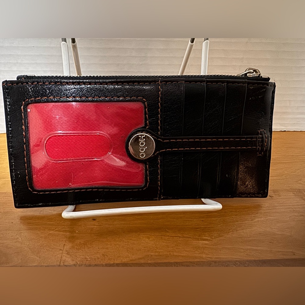 HOBO Black Leather Card Wallet